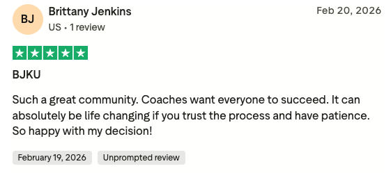 Trustpilot 5-star review from Brittany Jenkins titled BJKU